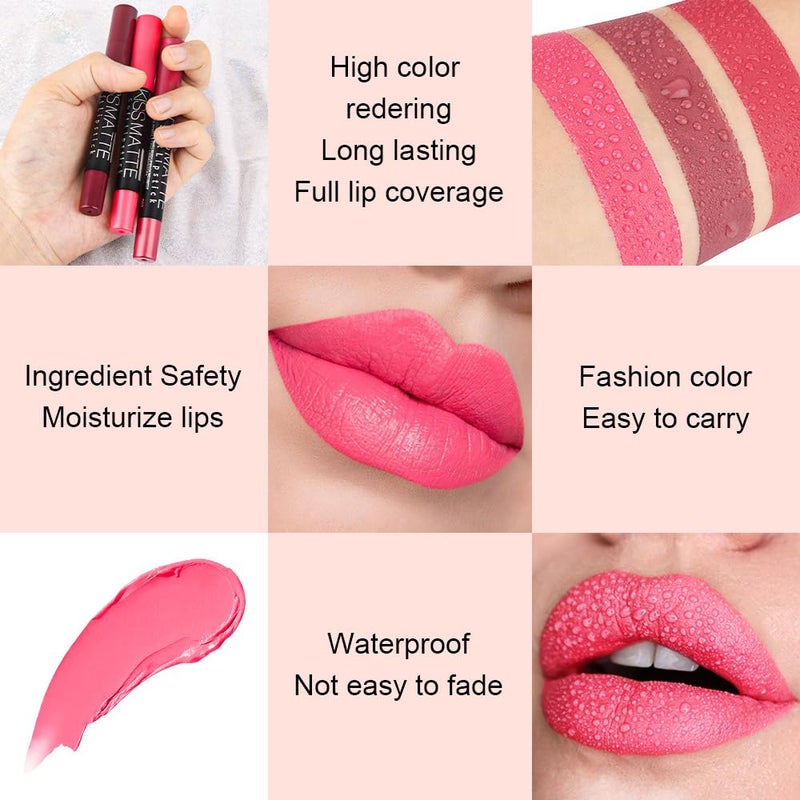 BINGBRUSH Smooth Longwear Lipstick Pack Set, Matte Color Stick Ultimate Lip Crayon for Makeup Collection - Waterproof Velvet Lipgloss Lip Stain (04#) - Image 4